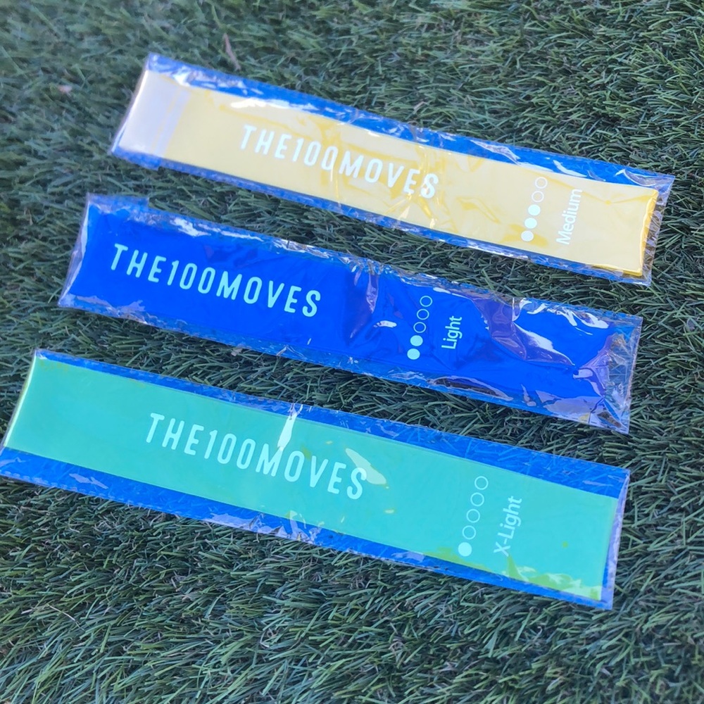 NIB 3 Resistance Bands The 100 Moves